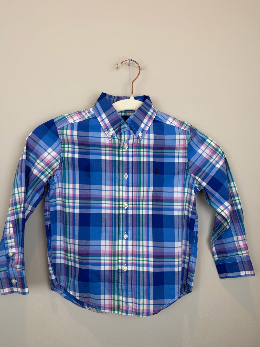 Ralph Lauren Boys 4/4T Multicolor Plaid Button Down Shirt
